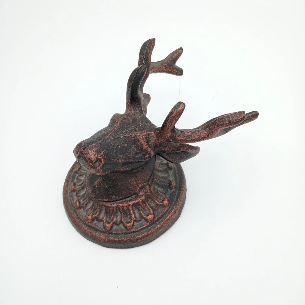 3D Deer Décor Hanging Wall Hook Coat Hook Oil Rubbed Bronze‎ Cast Metal